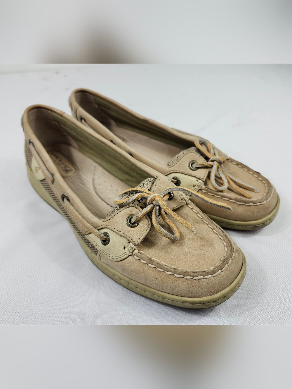 Sperry Women’s Tan Suede Moccasin Boat Shoes Size 7.5 M